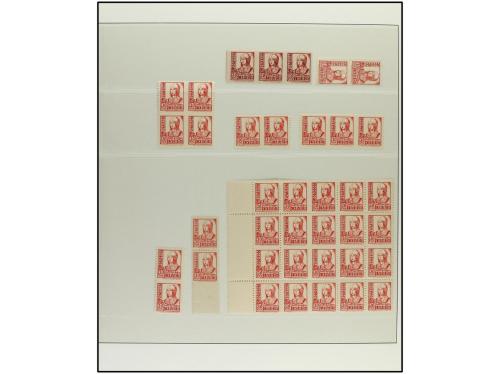 **/*/° ESPAÑA. Ed. 814/29. Conjunto montado en hoja de álbum