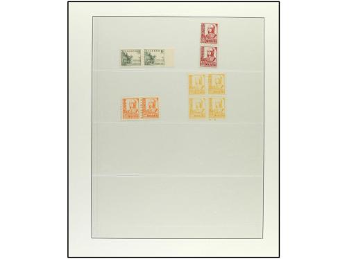 **/*/° ESPAÑA. Ed. 814/29. Conjunto montado en hoja de álbum