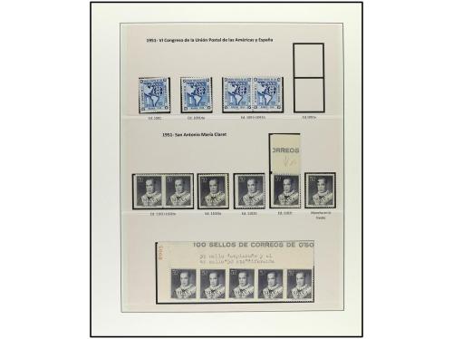 ESPAÑA. Ed. 1070/1179. EMISIONES DE 1950 a 1955. Trece págin