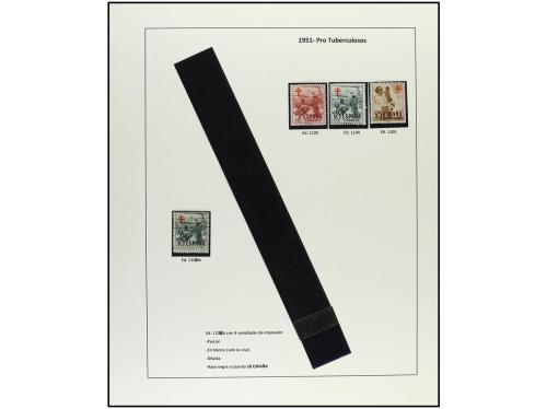 ESPAÑA. Ed. 1070/1179. EMISIONES DE 1950 a 1955. Trece págin