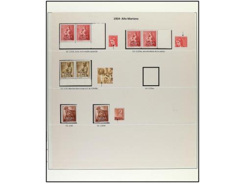 ESPAÑA. Ed. 1070/1179. EMISIONES DE 1950 a 1955. Trece págin