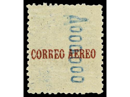 * ESPAÑA. Ed. 294hr. 25 cts. azul. Habilitación en ANVERSO y