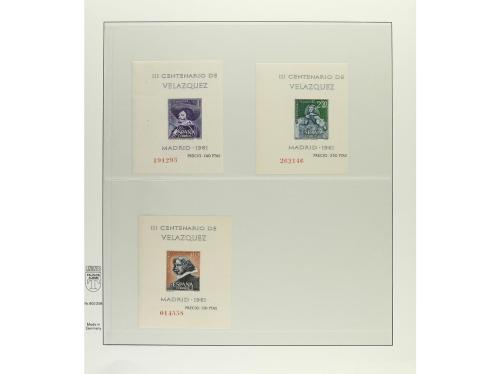 ESPAÑA. Ed. 1340/81. EMISIONES DE 1961. Seis páginas de álbu
