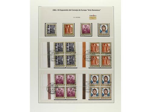 ESPAÑA. Ed. 1340/81. EMISIONES DE 1961. Seis páginas de álbu