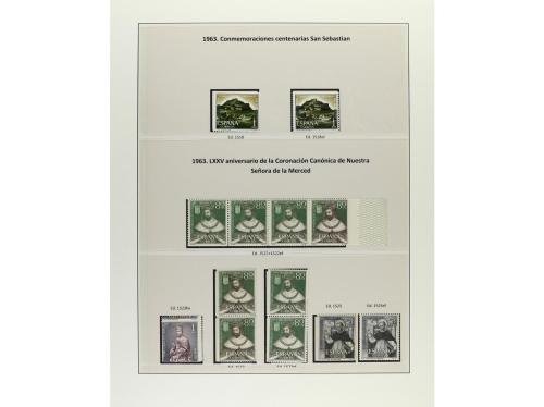 ESPAÑA. Ed. 1418/1534. EMISIONES DE 1962-63. Trece páginas d