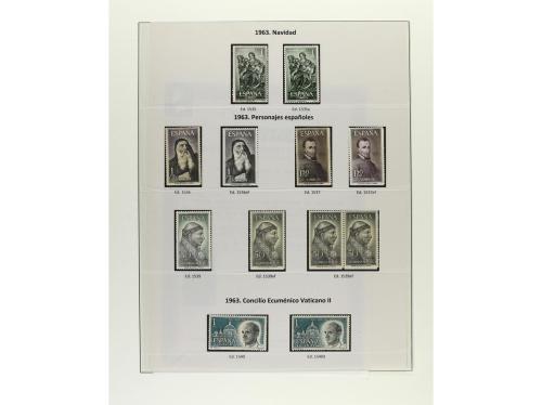 ESPAÑA. Ed. 1418/1534. EMISIONES DE 1962-63. Trece páginas d