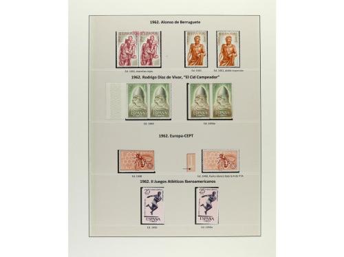ESPAÑA. Ed. 1418/1534. EMISIONES DE 1962-63. Trece páginas d
