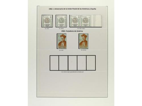 ESPAÑA. Ed. 1418/1534. EMISIONES DE 1962-63. Trece páginas d