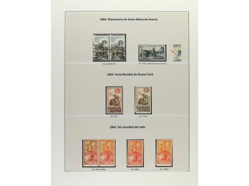 ESPAÑA. Ed. 1541/1695. EMISIONES DE 1964-65. Once páginas de