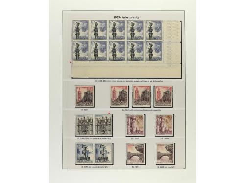ESPAÑA. Ed. 1541/1695. EMISIONES DE 1964-65. Once páginas de