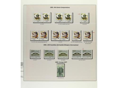ESPAÑA. Ed. 1541/1695. EMISIONES DE 1964-65. Once páginas de