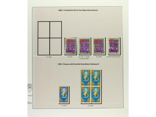 ESPAÑA. Ed. 1541/1695. EMISIONES DE 1964-65. Once páginas de