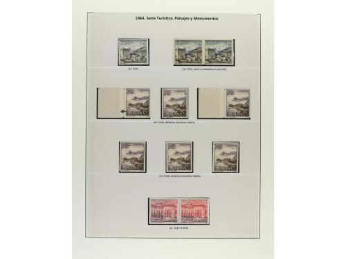 ESPAÑA. Ed. 1541/1695. EMISIONES DE 1964-65. Once páginas de