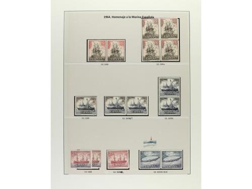 ESPAÑA. Ed. 1576/1612. EMISIONES DE 1964. Cinco páginas de á