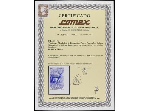 ** ESPAÑA. Ed. 3455s. PATRIMONIO MUNDIAL DE LA HUMANIDAD. 60