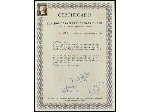 (**) ESPAÑA. Ed. 760n. HB Aéreo + 5 pts. SIN NUMERACIÓN. Gom