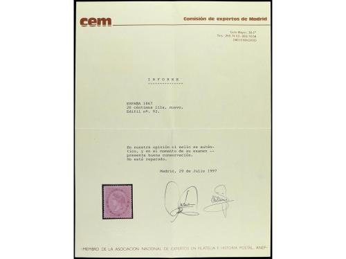 (*) ESPAÑA. Ed. 92. 20 céntimos lila. Muy bien centrado. Dic