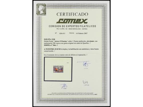 ** ESPAÑA. Ed. 766s. HB. Aéreo + 5 pts. SIN DENTAR. RARÍSIMA