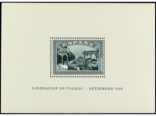 ** ESPAÑA. Ed. 836/7 y 838/9. HB dentadas y SIN DENTAR. LUJO