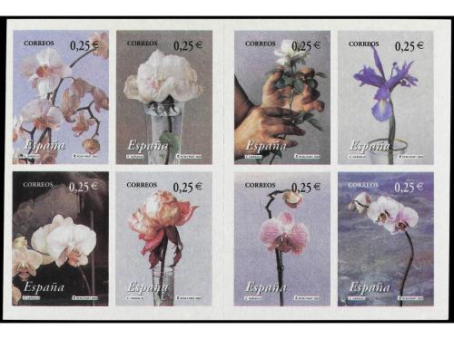 ESPAÑA. Ed. 3869C. LA FLOR Y EL PAISAJE. Hoja procedente de 