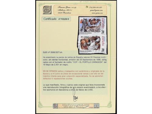 ° ESPAÑA. Ed. 3568 + 3571. ESCENAS DEL QUIJOTE. 20 pts. mult