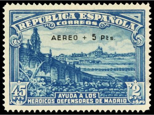 * ESPAÑA. Ed. 759. Aéreo + 5 pts. Tipo 10. Firma C. EXPERTOS
