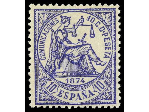 ** ESPAÑA. Ed. 145. 10 céntimos ultramar. LUJO. Se incluye E