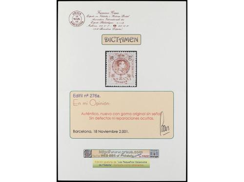 ** ESPAÑA. Ed. 276a. 40 cts. salmón. Excepcional centraje. L