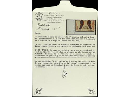 ** ESPAÑA. Ed. 2998. CUERPO DE CORREOS. 20 pts. multicolor. 
