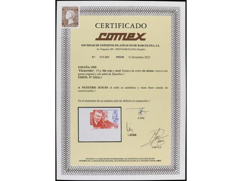 ** ESPAÑA. Ed. 3362s. EFEMERIDES. 19 pts. rojo y azul. CAMBI