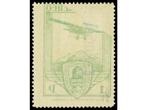 ** ESPAÑA. Ed. 485 y 487id. 25 cts. azul y 1 pta. verde. IMP
