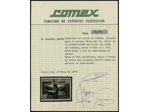 * ESPAÑA. Ed. 765hccs. Aéreo + 5 pts. SIN DENTAR. HABILITACI