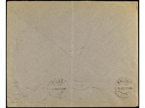 ✉ ESPAÑA. Ed. 317. 1926. BARCELONA a MÁLAGA. 25 cts. rojo co