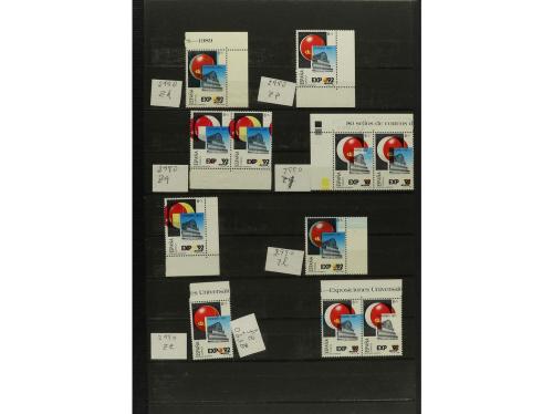 ** ESPAÑA. Ed. 2990. EXPO'92. 8+5 pts. Conjunto montado en c