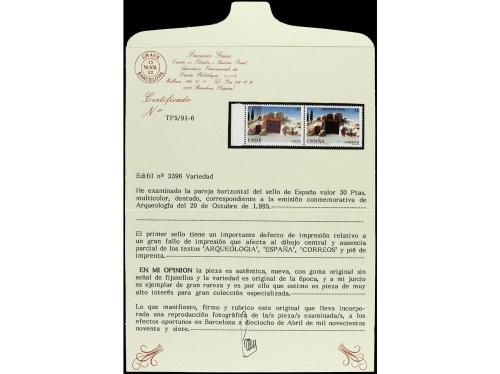 ** ESPAÑA. Ed. 3396. ARQUEOLOGÍA. 30 pts. multicolor. Pareja