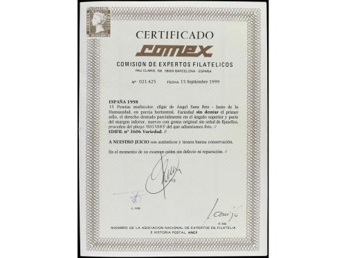 ** ESPAÑA. Ed. 3606. DERECHOS HUMANOS. 35 pts. multicolor. P