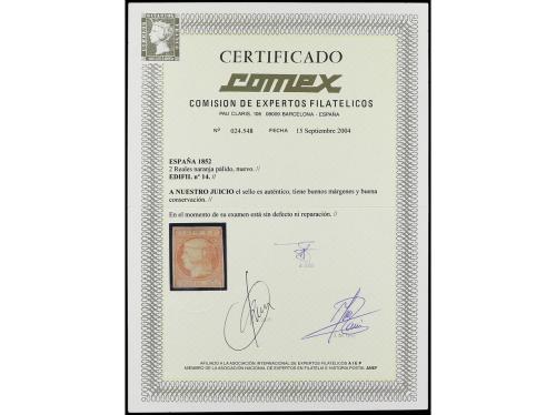 * ESPAÑA. Ed. 14. 2 reales naranja. Buenos márgenes y color.