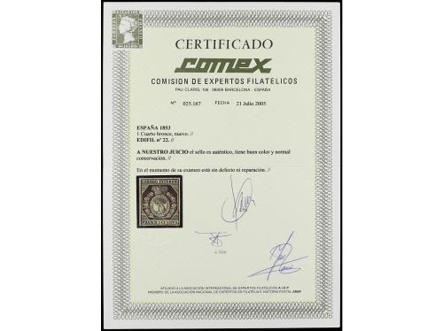 (*) ESPAÑA. Ed. 22. 1 cuarto bronce. Buen color y márgenes. 