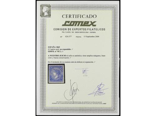 (*) ESPAÑA. Ed. NE2. 4 cuartos azul. NO EXPENDIDO. PIEZA DE 