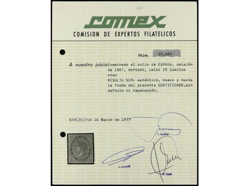 (*) ESPAÑA. Ed. 90. 19 cuartos rosa. Muy bien centrado. Muy 