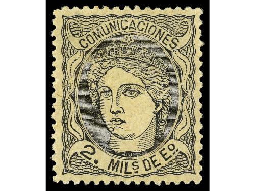 ** ESPAÑA. Ed. 103. 2 milésimas negro. LUJO. se incluye Ed *