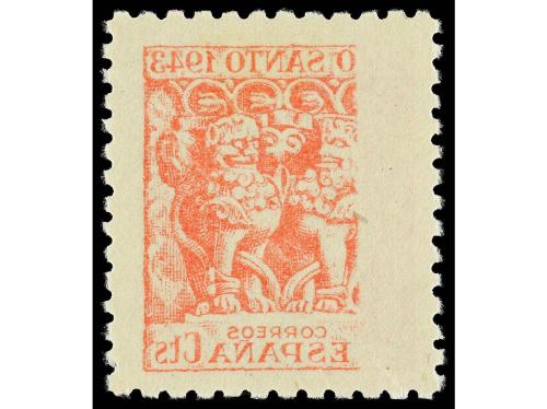 ** ESPAÑA. Ed. 964ed y *964ic. 20 cts. rojo, 2 ejemplares, u