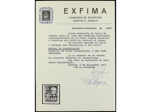 ** ESPAÑA. Ed. 1083. CANARIAS AVIÓN SIN NÚMERO + 10 cts. s. 