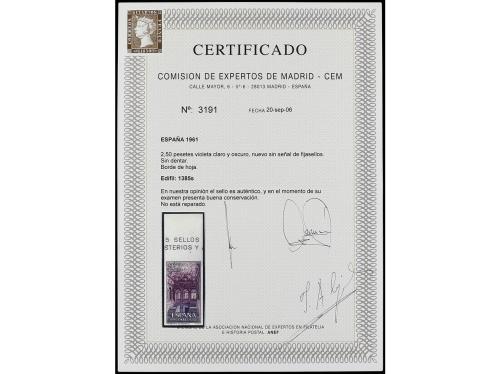 ** ESPAÑA. Ed. 1385s. MONASTERIO DEL ESCORIAL. 2,50 pts viol