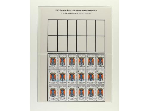 ESPAÑA. Ed. 1406/1704. ESCUDOS. Siete páginas de álbum con d