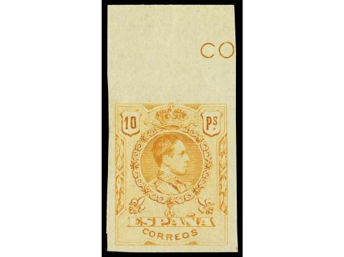 ** ESPAÑA. Ed. 280s. 10 pts. amarillo SIN DENTAR al dorso nu