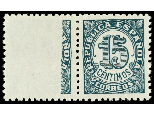 ** ESPAÑA. Ed. 747. 15 cts. verde. Pareja, un sello impresió