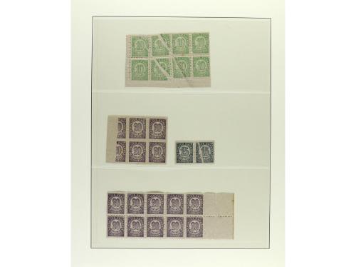 ESPAÑA. Ed. 745/50. Conjunto de hojas de álbum con diversas 