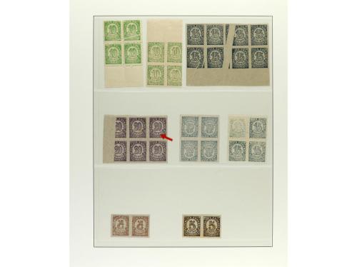 ESPAÑA. Ed. 745/50. Conjunto de hojas de álbum con diversas 