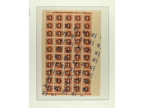 ESPAÑA. Ed. 745/50. Conjunto de hojas de álbum con diversas 
